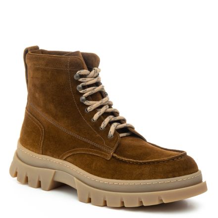 HANDCRAFTED SUEDE LACE UP BOOTS