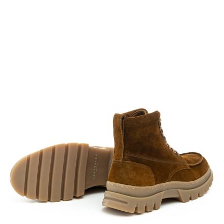 HANDCRAFTED SUEDE LACE UP BOOTS