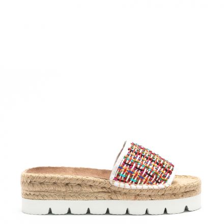 WOVEN FLATFORM SANDALS