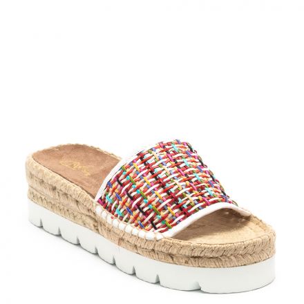 WOVEN FLATFORM SANDALS