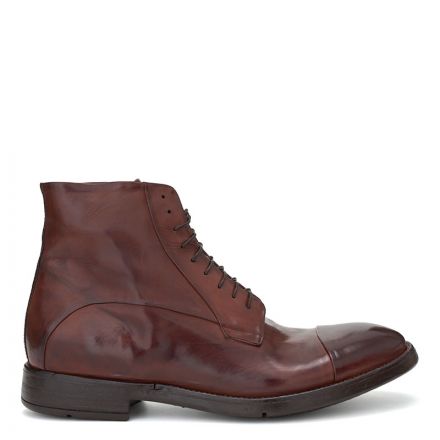 HANDCRAFTED LEATHER LACE UP BOOTS AC18A