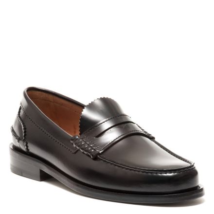 BRUSHED LEATHER LOAFERS