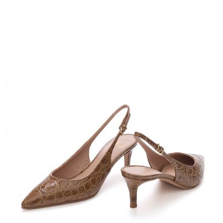 SLINGBACK ΔΕΡΜΑΤΙΝΕΣ ΓΟΒΕΣ BRUNY