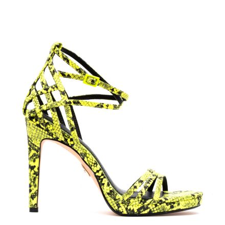 JEANIE SNAKE PRINT SANDALS