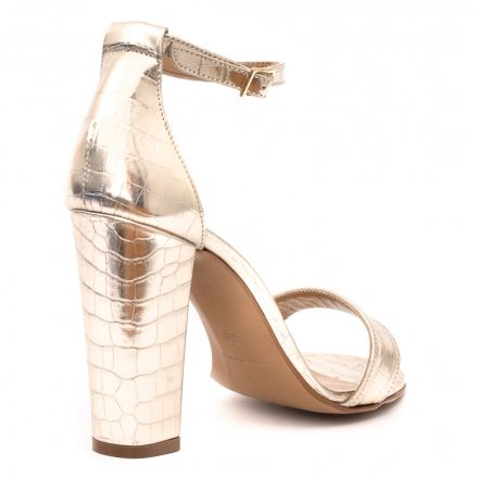 METALLIC LEATHER SANDALS