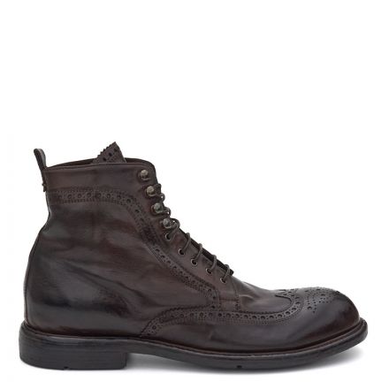 HANDCRAFTED LEATHER LACE UP BOOTS IH03A