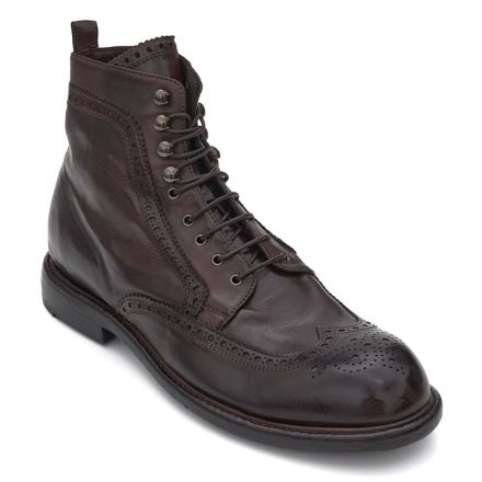 HANDCRAFTED LEATHER LACE UP BOOTS IH03A