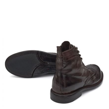 HANDCRAFTED LEATHER LACE UP BOOTS IH03A