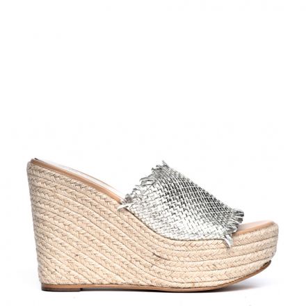WEAVED LEATHER WEDGES