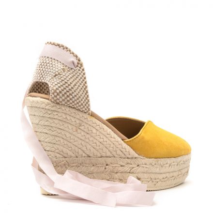 HAMPTONS SUEDE WEDGE ESPADRILLES