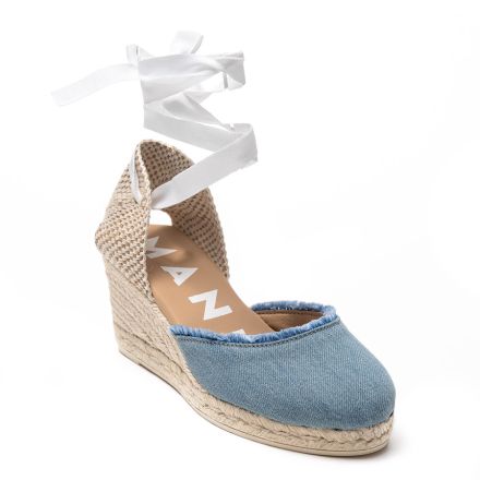 HAMPTONS JEANS WEDGED ESPADRILLES