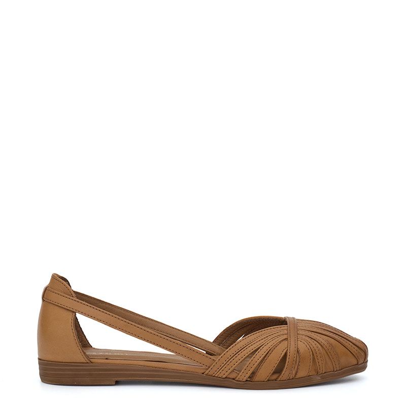 LEATHER FLAT SANDALS 03M4