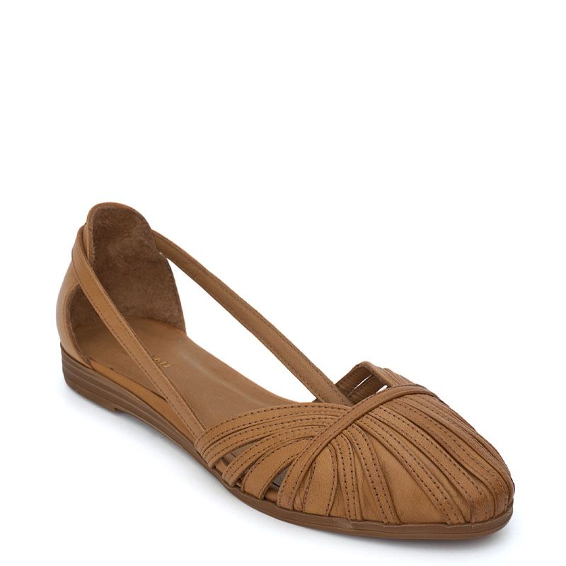 LEATHER FLAT SANDALS 03M4