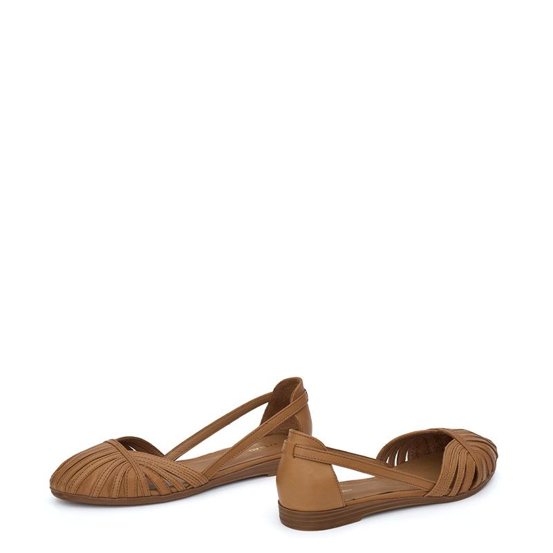 LEATHER FLAT SANDALS 03M4
