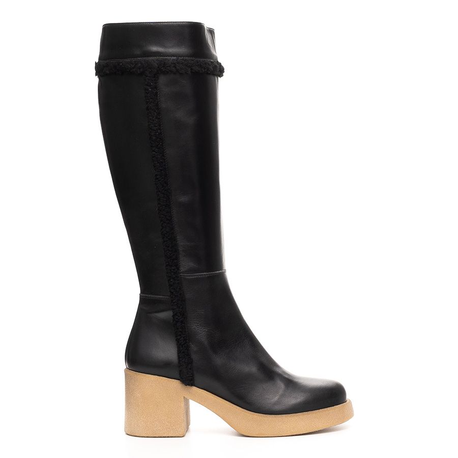 LEATHER HEELED BOOTS