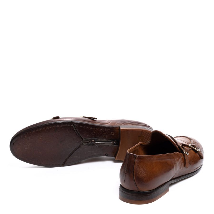 HANDCRAFTED LEATHER MONK STRAP SHOES 04A 