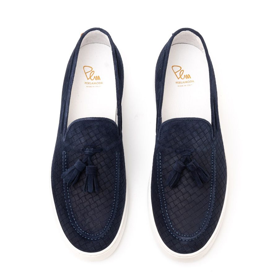 WEAVED SUEDE LOAFERS