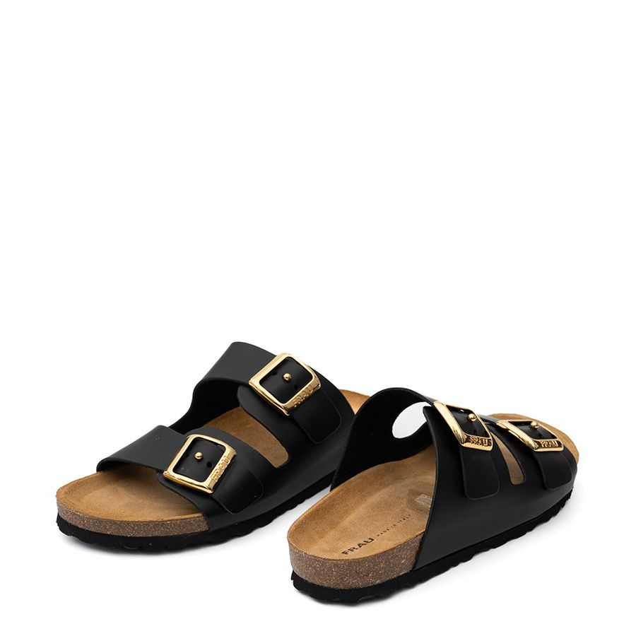 LEATHER FLAT SANDALS 17P8
