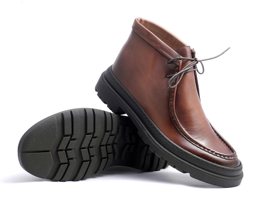 LEATHER LACE UP ANKLE BOOTS 0702207GV