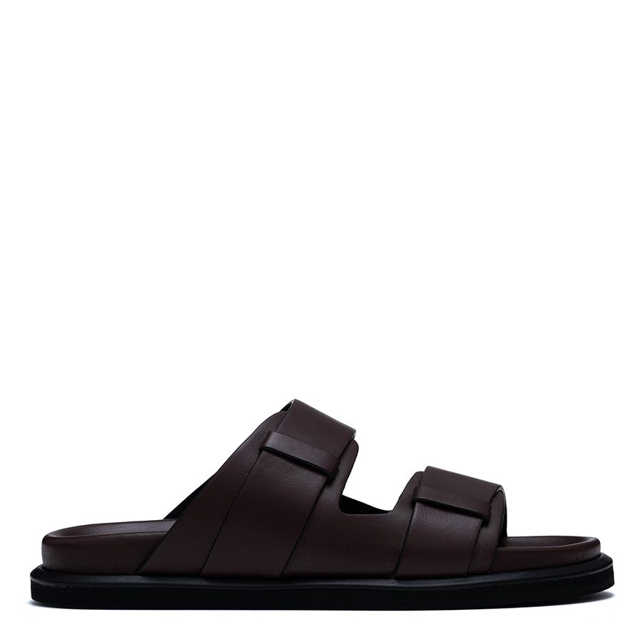 LEATHER FLATFORM SANDALS 42F