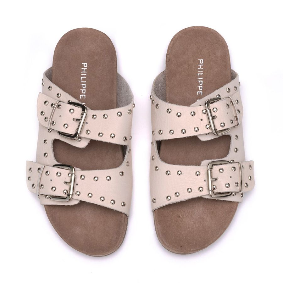 LEATHER FLAT SANDALS 71644007