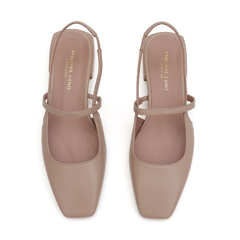 SLINGBACK ΔΕΡΜΑΤΙΝΕΣ ΓΟΒΕΣ 400463