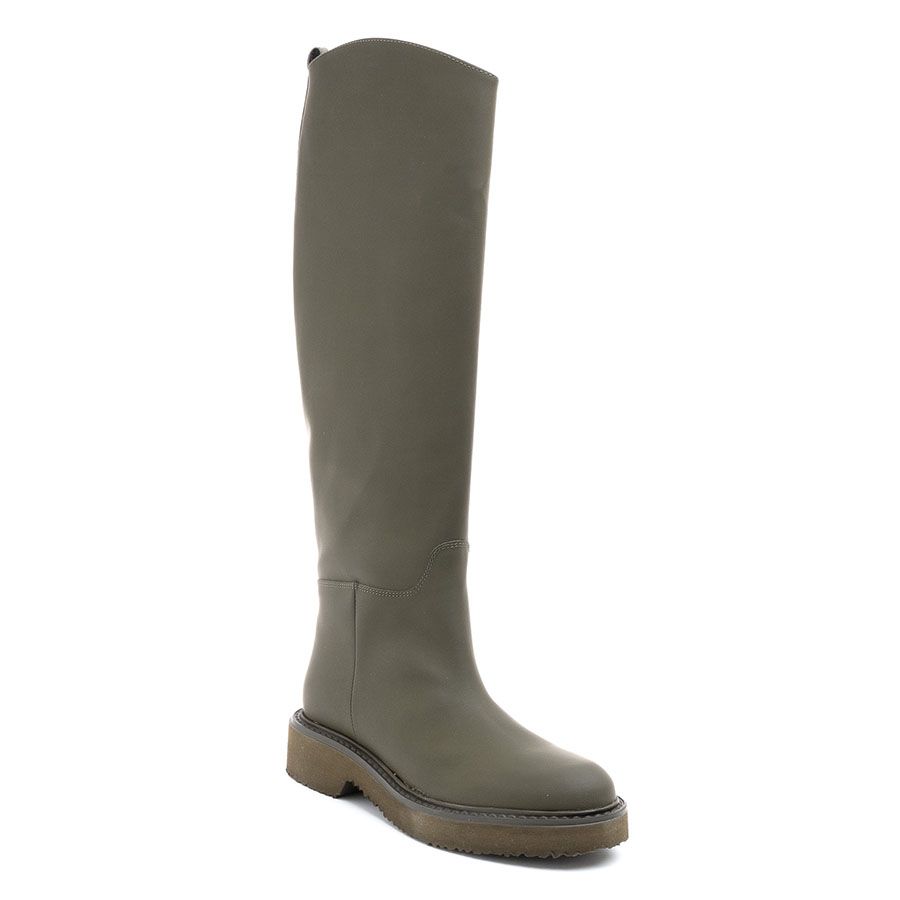LEATHER GUM EFFECT BOOTS