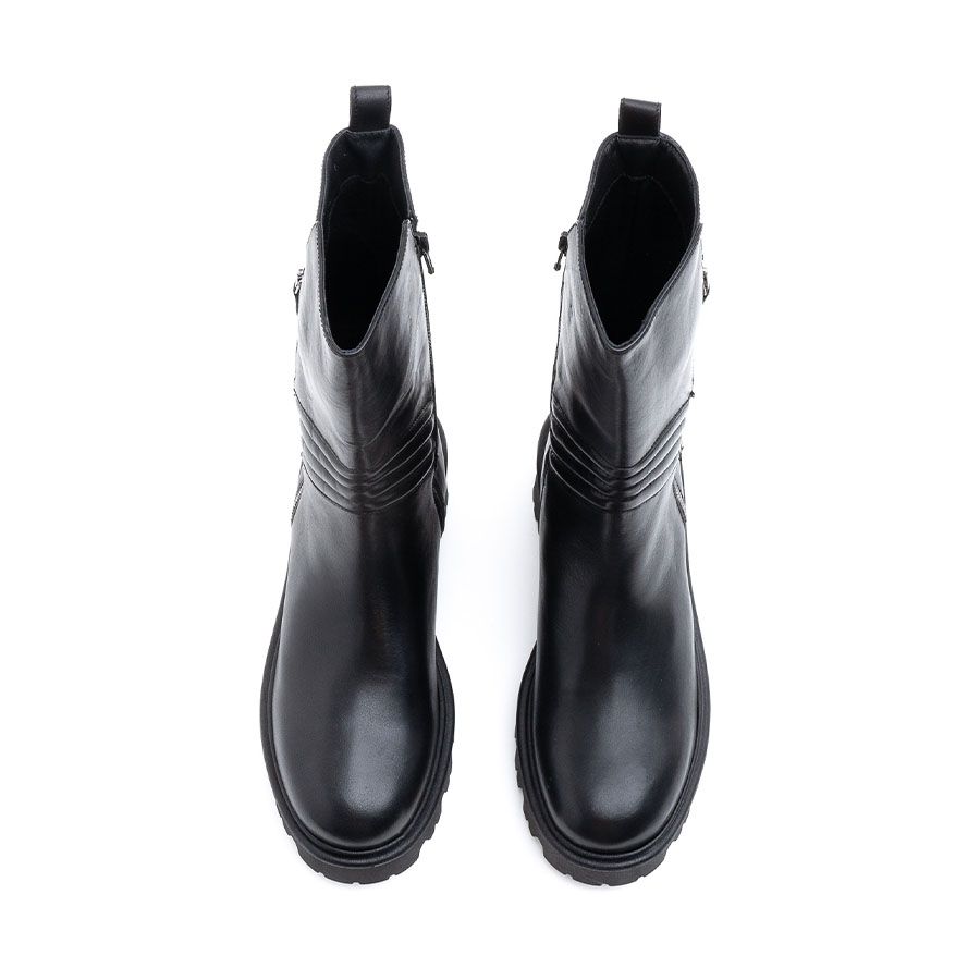 LEATHER BIKER BOOTS