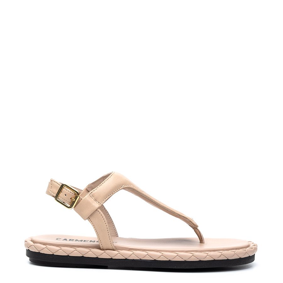 LEATHER FLAT SANDALS
