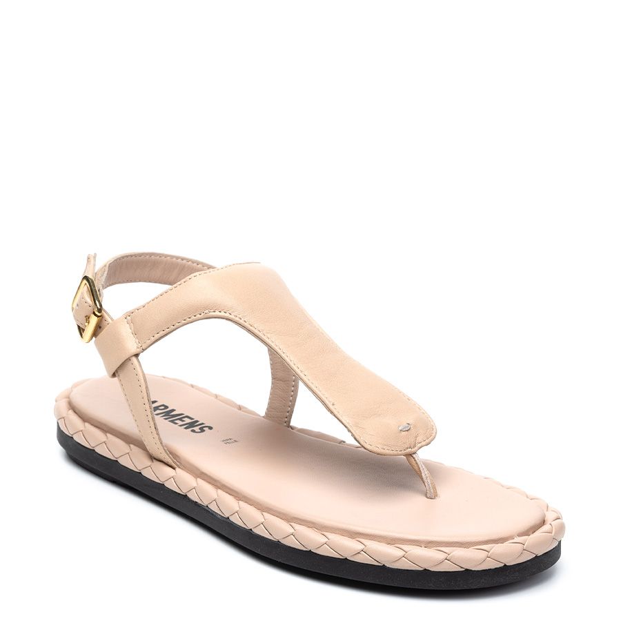 LEATHER FLAT SANDALS