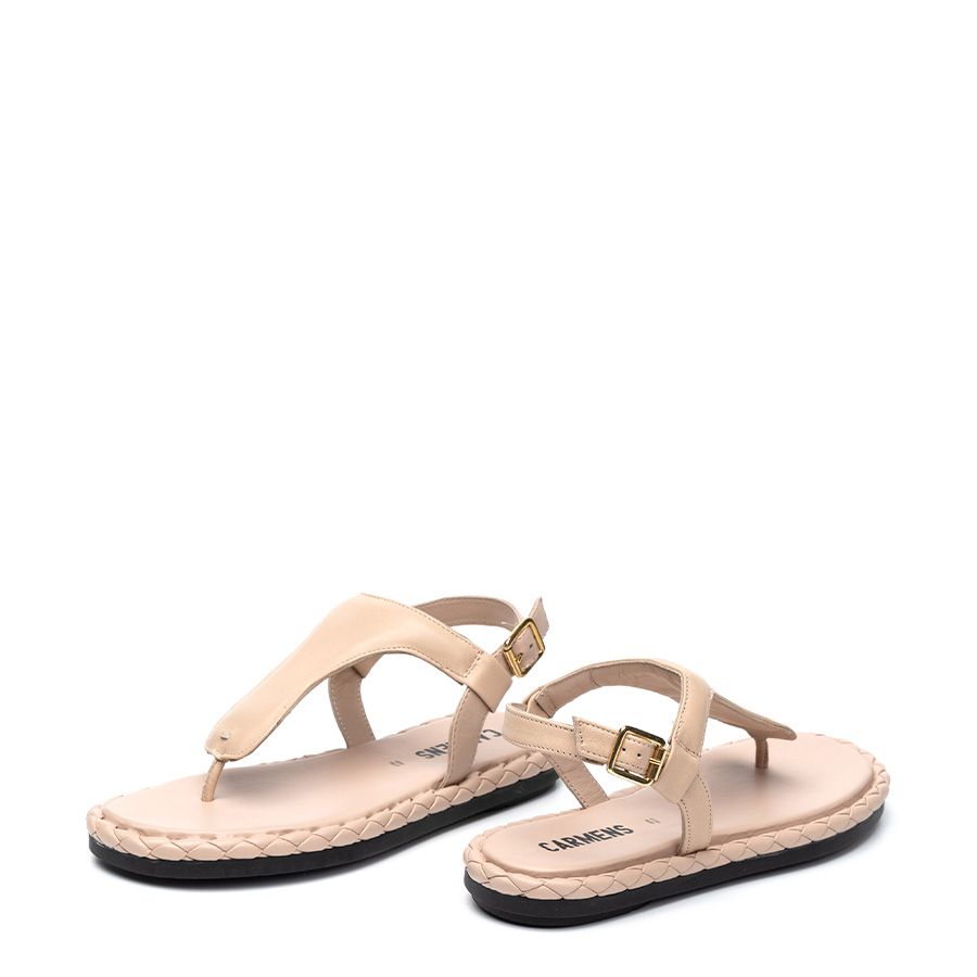LEATHER FLAT SANDALS