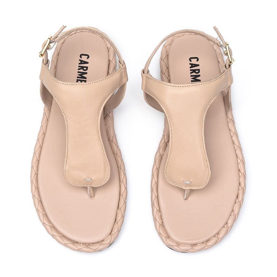LEATHER FLAT SANDALS