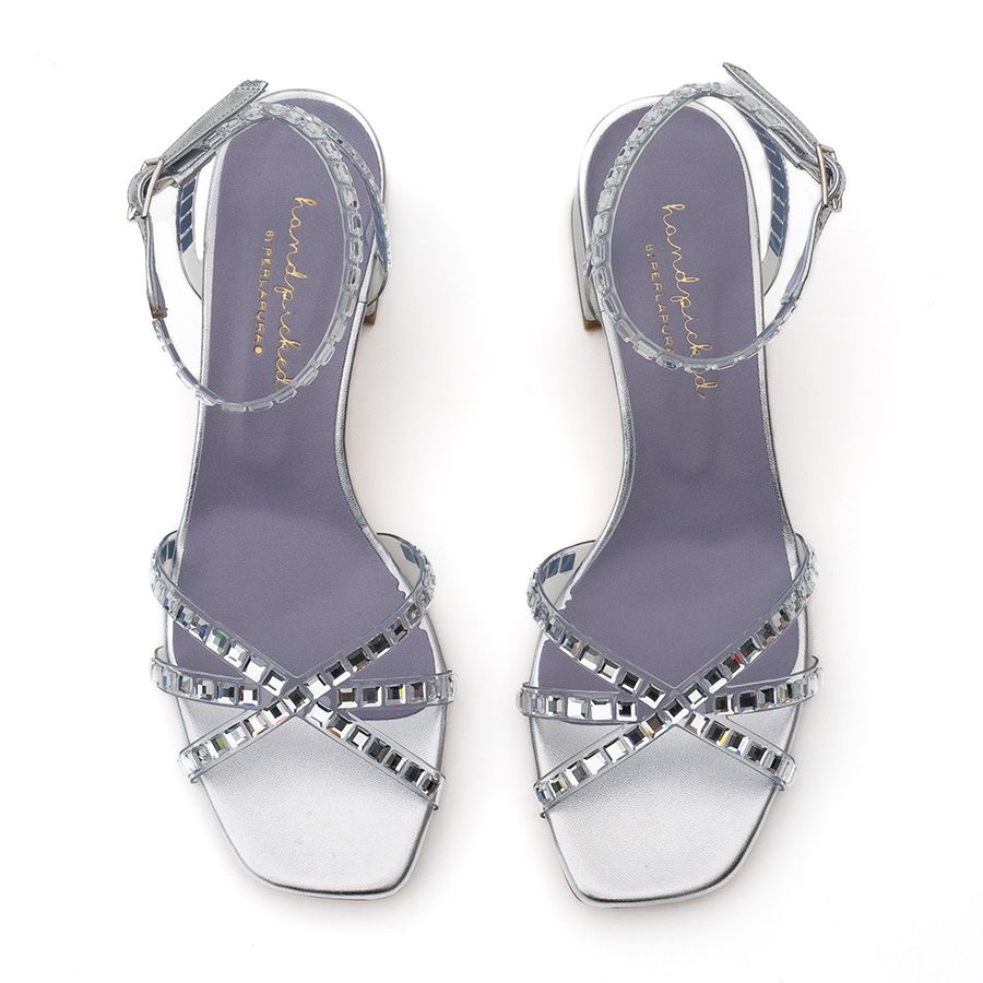 LEATHER SANDALS WITH CRYSTALS 0135252