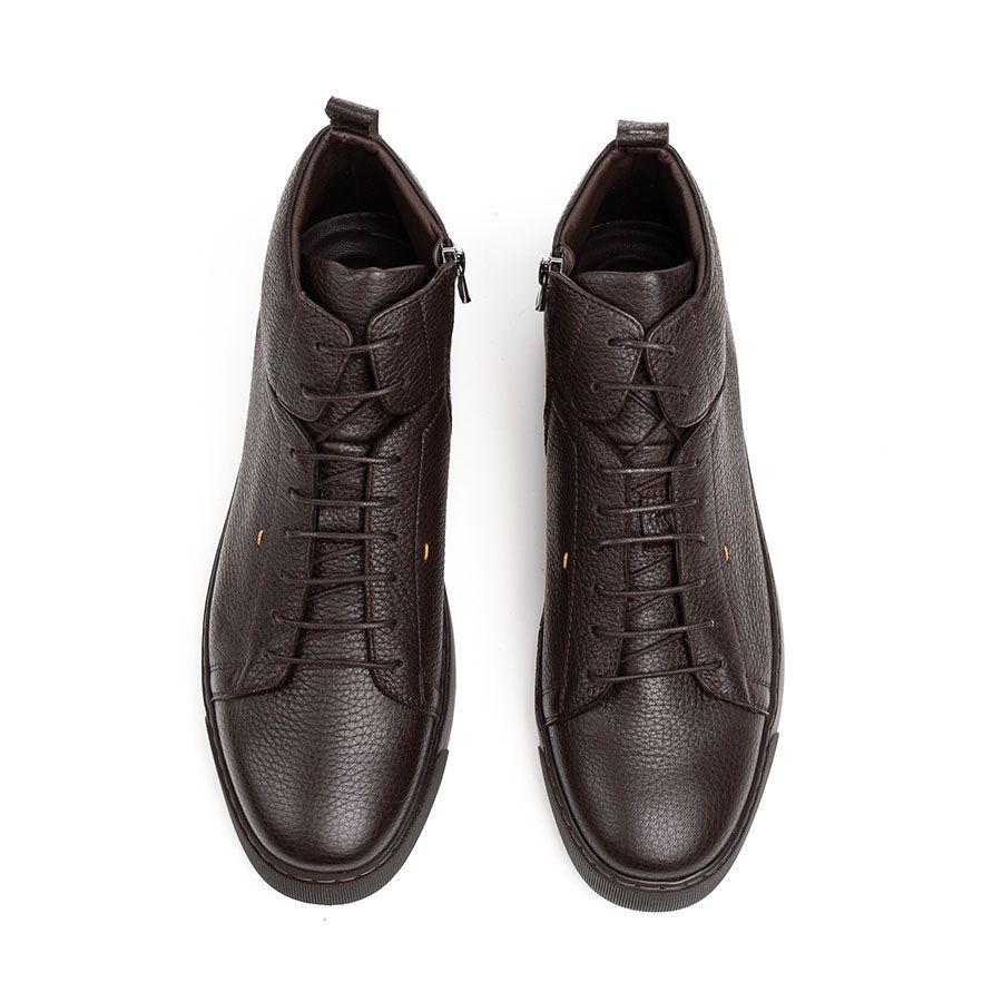 LEATHER LACE UP BOOTS