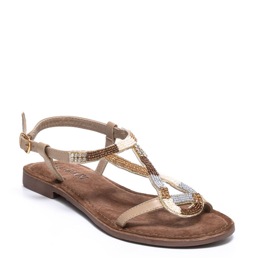 LEATHER FLAT SANDALS
