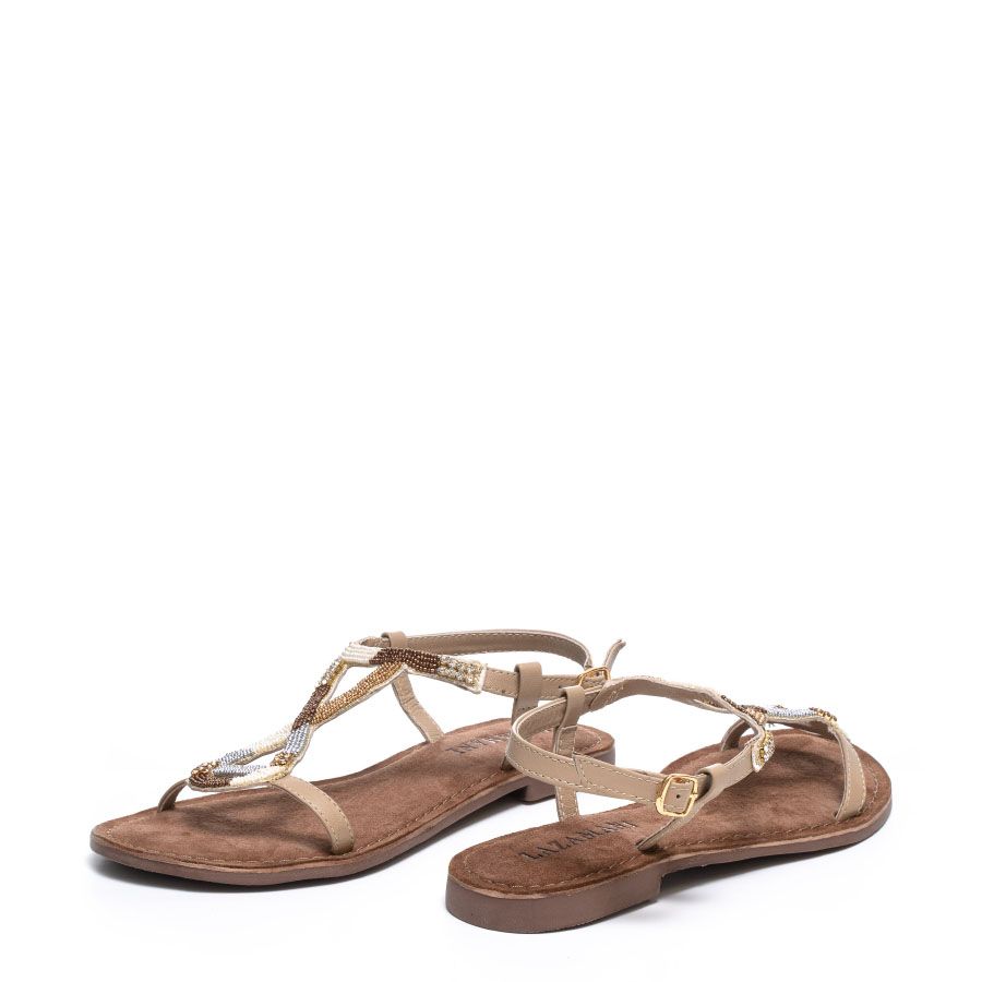 LEATHER FLAT SANDALS