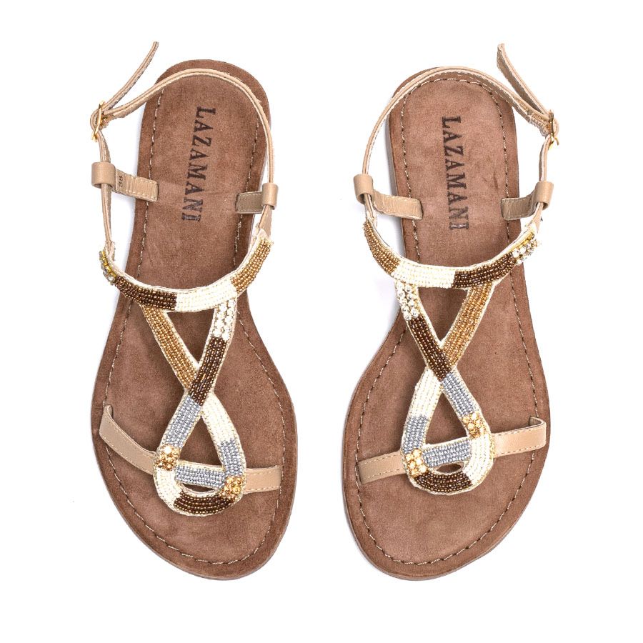 LEATHER FLAT SANDALS