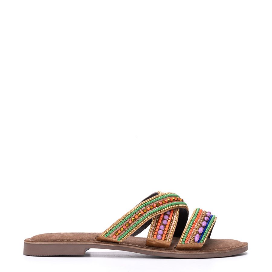 ΔΕΡΜΑΤΙΝΑ FLAT ΣΑΝΔΑΛΙΑ 75474