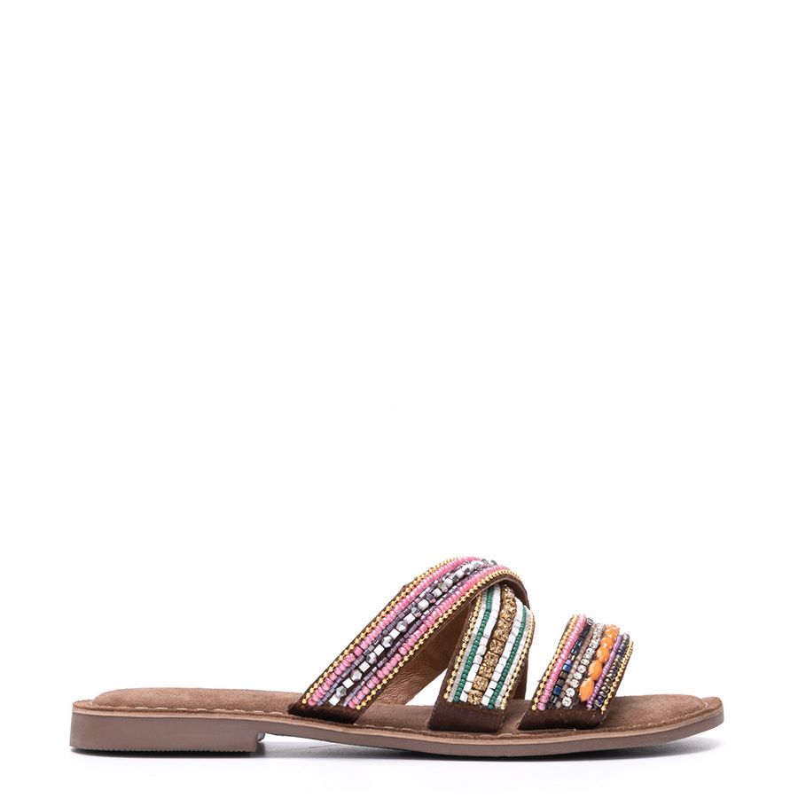ΔΕΡΜΑΤΙΝΑ FLAT ΣΑΝΔΑΛΙΑ 75474