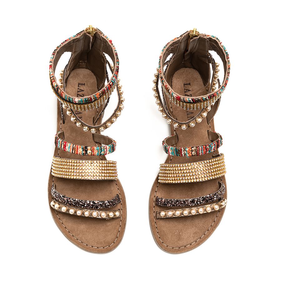 LEATHER FLAT SANDALS