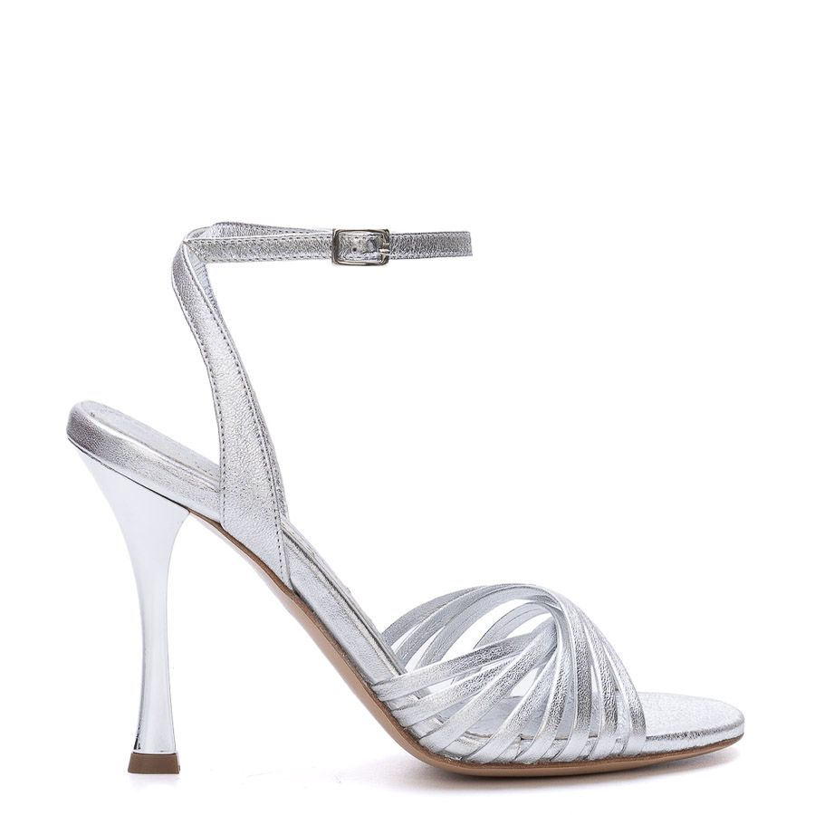 METALLIC LEATHER SANDALS 391850