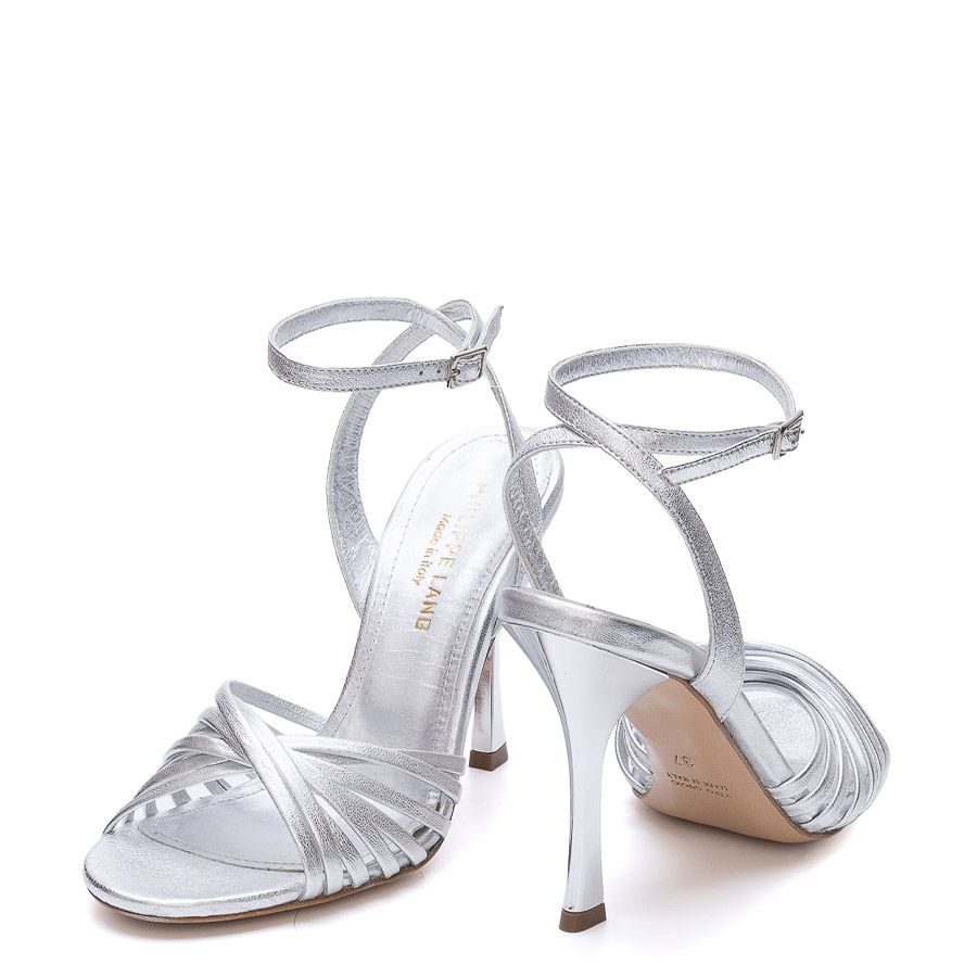 METALLIC LEATHER SANDALS 391850