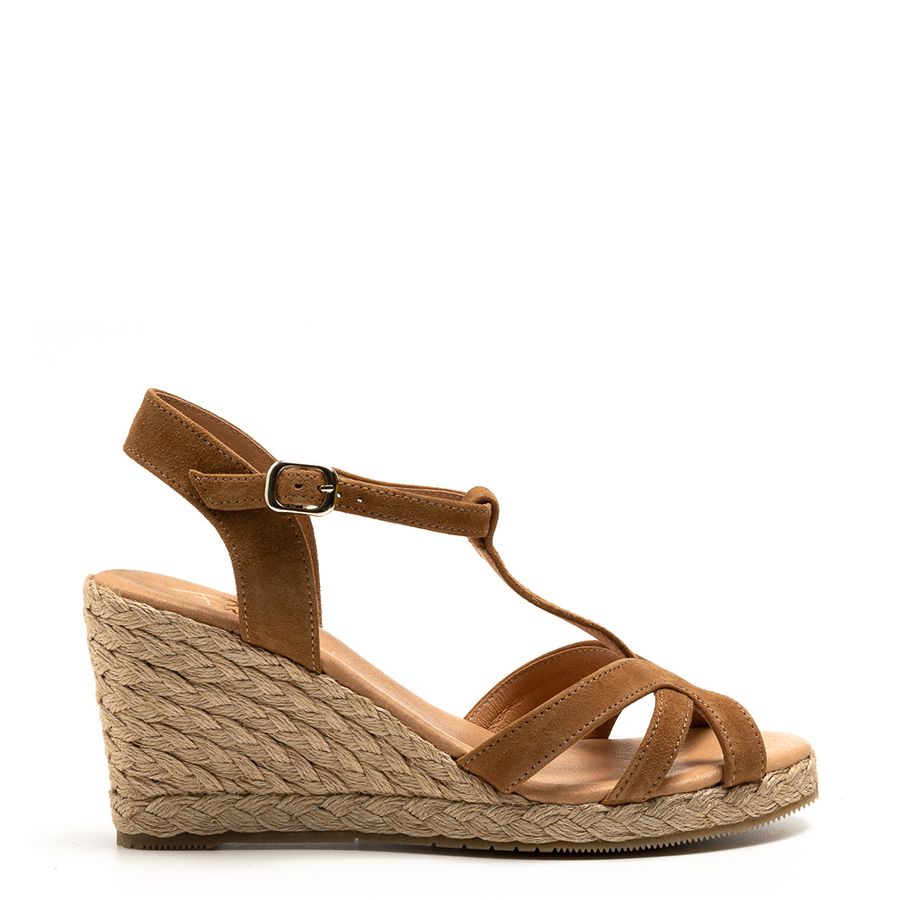 SUEDE WEDGED ESPADRILLES