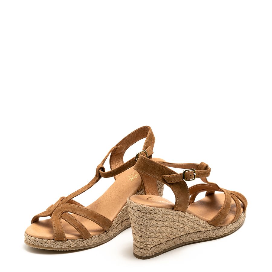 SUEDE WEDGED ESPADRILLES