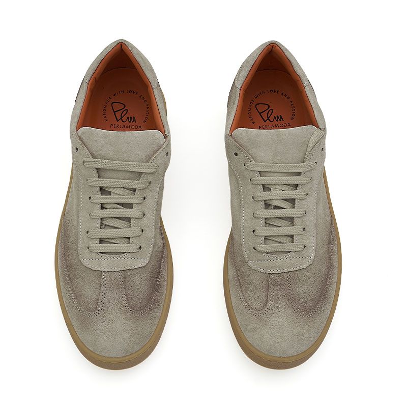 HANDCRAFTED SUEDE LOW TOP SNEAKERS 010A600SC/SPIAGGIA