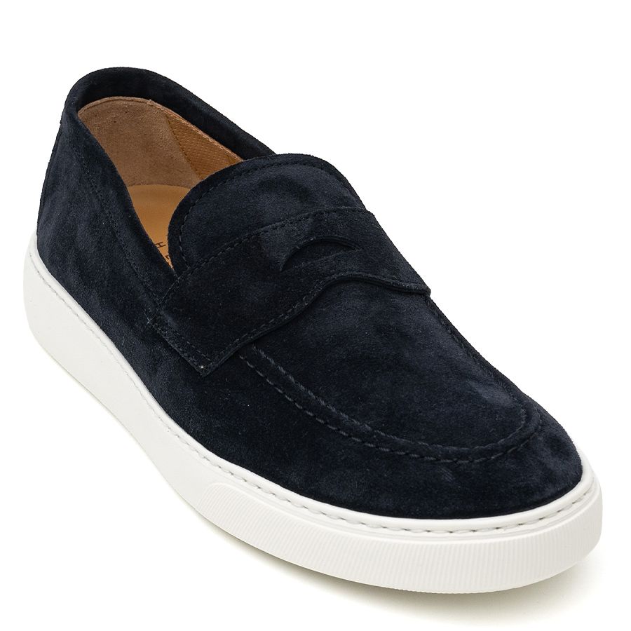 HANDCRAFTED SUEDE LOAFERS ALBINO