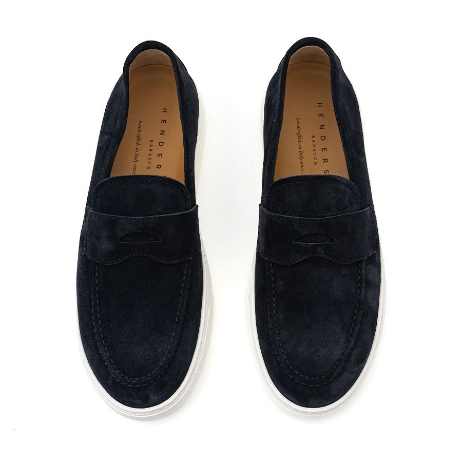 HANDCRAFTED SUEDE LOAFERS ALBINO