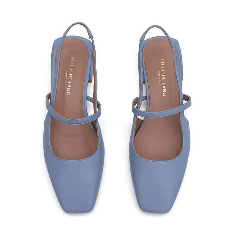 SLINGBACK LEATHER PUMPS 400463