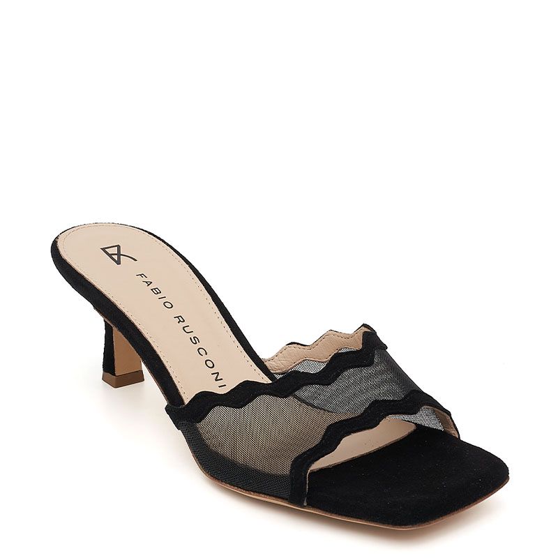 SUEDE MID HEEL MULES 2705