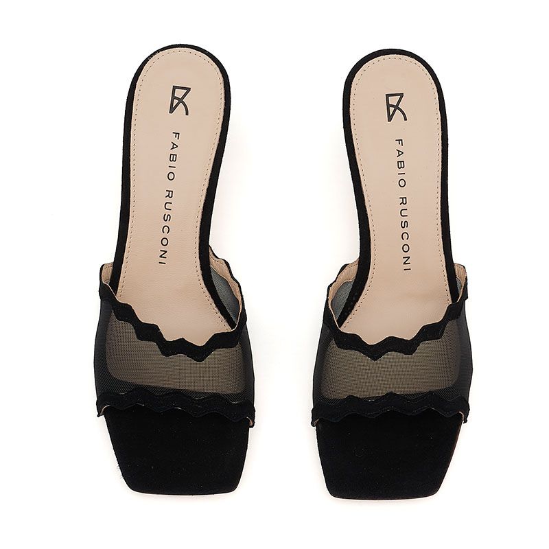 SUEDE MID HEEL MULES 2705